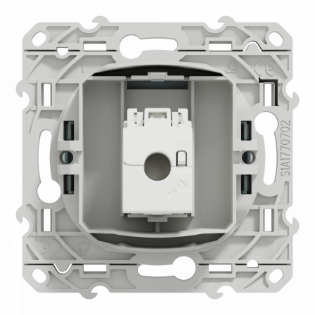 Odace - prise RJ45 cat.6 STP - grade 2TV min à grade 3TV (+ multi) - blc recyclé