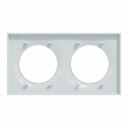 Odace Styl - plaque 2 postes horizontaux ou verticaux entraxe 71mm blanc recyclé