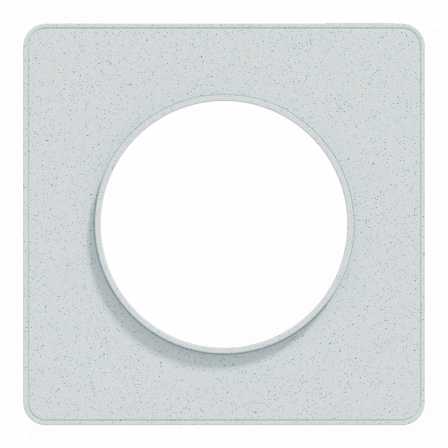 Odace Touch - plaque 1 poste blanc recyclé