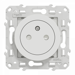 Odace - Lot de 100 prises de courant 2P+T affleurante S520052 - blanc