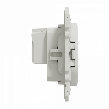Odace - prise de courant 2P+T - blanc - à détrompage - connexions à vis