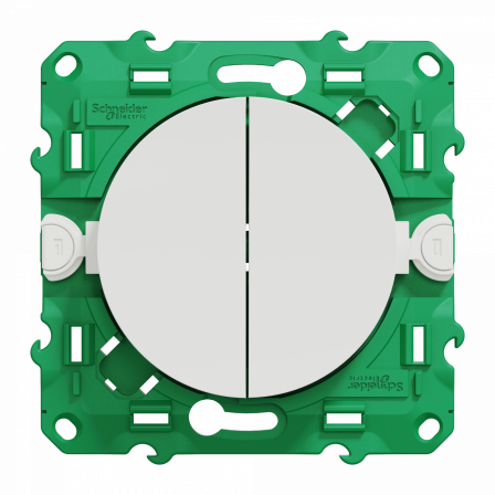 Odace sans fil sans pile - interrupteur double allumage - blanc