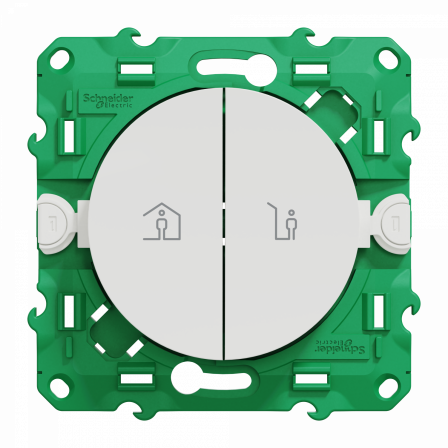 Odace sans fil sans pile - commande groupée - double entrée/sortie - blanc