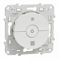Odace - interrupteur VMC - avec position arrêt - blanc