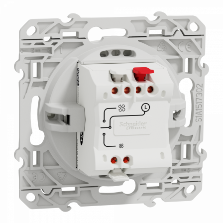 Odace - interrupteur VMC - avec position arrêt - blanc