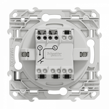 Odace - poussoir avec porte-étiquette - blanc