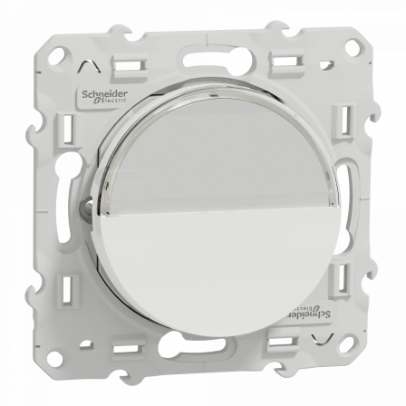 Odace - poussoir avec porte-étiquette - blanc