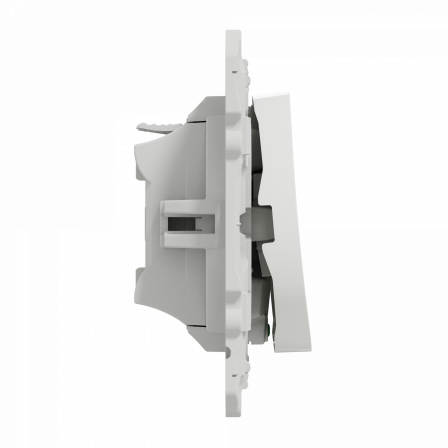 Odace - poussoir lumineux - blanc - 10A - voyant LED bleu 0,15mA