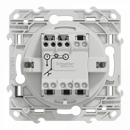 Odace - interrupteur à carte - blanc - 10A - LED localisation inclus