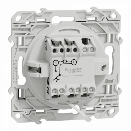 Odace - interrupteur à carte - blanc - 10A - LED localisation inclus