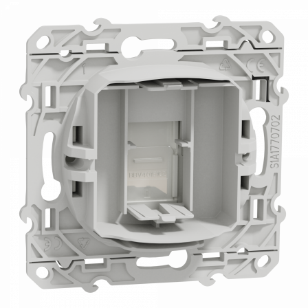 Odace - prise RJ45 - blanc - sans connecteur (empreinte Infraplus)