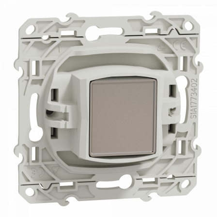 Odace - prise satellite - blanc - type F à visser