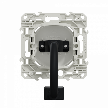 Odace - prise HDMI type A - blanc - prise femelle / câble femelle à l'arrière