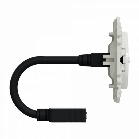 Odace - prise HDMI type A - blanc - prise femelle / câble femelle à l'arrière