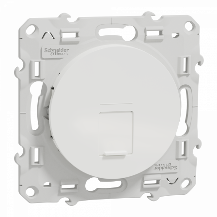 Odace - prise RJ45 cat.6 STP - grade 2TV min à grade 3TV (+ multimédia) - blanc