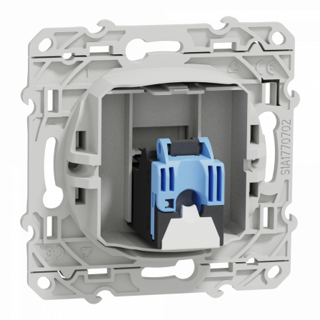 Odace - prise RJ45 cat.6 STP - grade 2TV min à grade 3TV (+ multimédia) - blanc