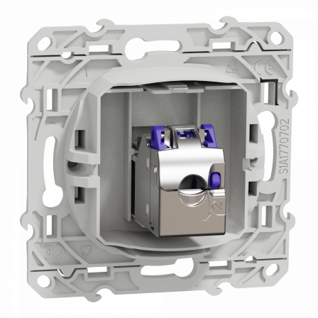 Odace - prise RJ45 cat. 6a STP - grade 3 TV (+multimédia) - blanc