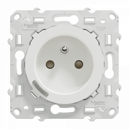 Wiser Odace - Prise 2P+T connectée - 16A  - zigbee - Blanc