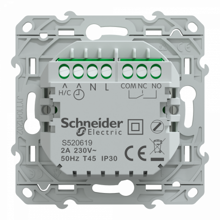 Wiser Odace - Thermostat connecté filaire - 2A - Blanc