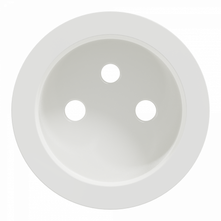 Odace - blanc - enjoliveur seul prise de courant 2P+T 16A