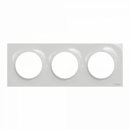 Odace Styl - plaque 3 postes horizontaux ou verticaux entraxe 71mm gris pierre