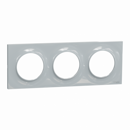 Odace Styl - plaque 3 postes horizontaux ou verticaux entraxe 71mm sable