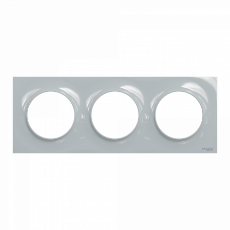 Odace Styl - plaque 3 postes horizontaux ou verticaux entraxe 71mm sable