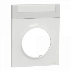 Odace Styl Pratic - plaque avec porte-étiquette 1 poste blanc