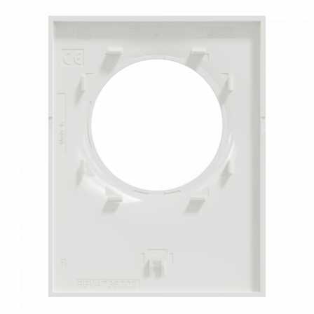 Odace Styl Pratic - plaque avec pince multi-usage 1 poste blanc