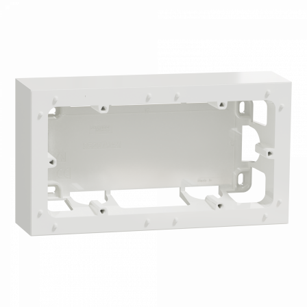 Odace Styl - boîte pour montage en saillie 2 postes entraxe 71mm blanc