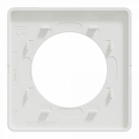 Odace Touch  - plaque 1 poste Kvadrat perle avec liseré blanc