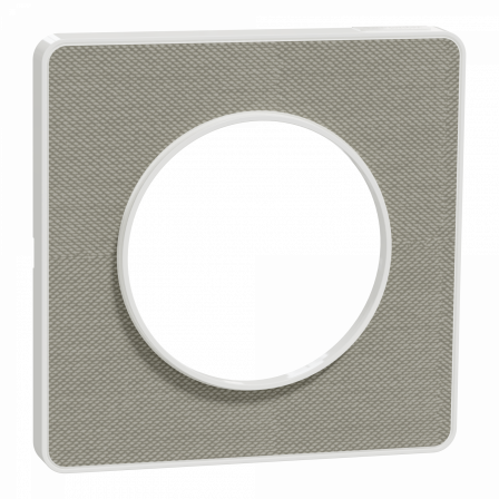 Odace Touch  - plaque 1 poste Kvadrat perle avec liseré blanc