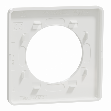 Odace Touch  - plaque 1 poste Kvadrat perle avec liseré blanc