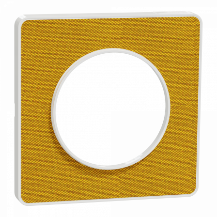 Odace Touch  - plaque 1 poste Kvadrat ocre avec liseré blanc