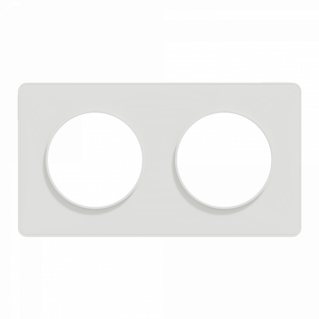 Odace Touch -  plaque 2 postes horizontaux ou verticaux entraxe 71mm blanc