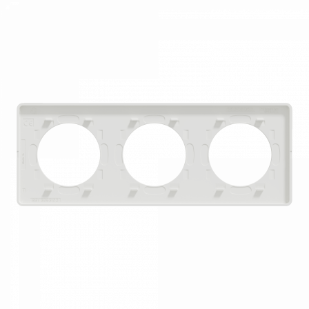 Odace Touch - plaque 3 postes horizontaux ou verticaux entraxe 71mm blanc