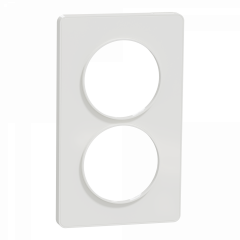 Odace Touch -  plaque 2 postes verticaux entraxe 57mm blanc