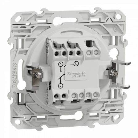Odace - va-et-vient - blanc - 10A - griffes montées