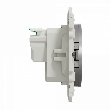 Odace - prise de courant 2P+T - aluminium- standard Schuko allemand