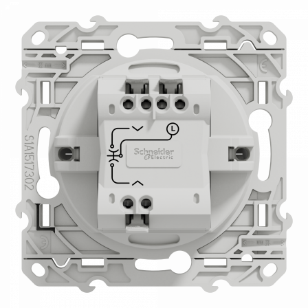Odace - poussoir - aluminium - 2 boutons montée/descente pour volets-roulants