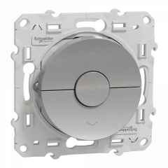 Odace - interrupteur - alu - 3 boutons montée/descente/stop pour volets-roulants