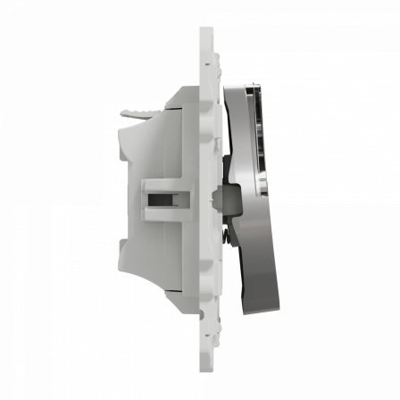 Odace - poussoir avec porte-étiquette - aluminium