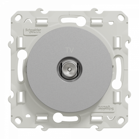 Odace - prise TV - aluminium