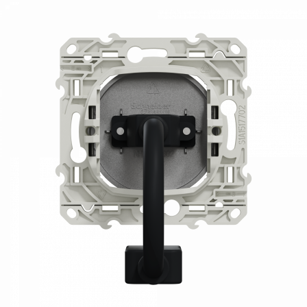 Odace - prise HDMI type A - alu - prise femelle / câble femelle à l'arrière