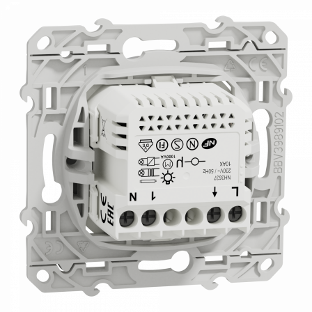 Wiser Odace - bouton poussoir connecté - 10A - zigbee - alu