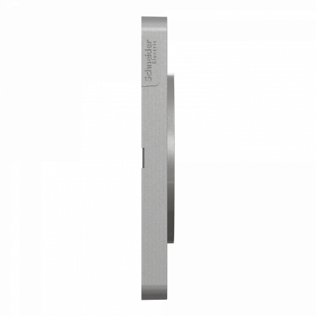 Odace Touch - plaque 2 postes horiz/ver 71mm Kvadrat perle avec liseré aluminium
