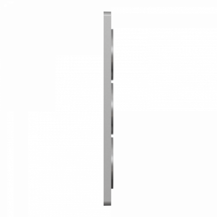 Odace Touch - plaque 3 postes verticaux 57mm ardoise avec liseré aluminium