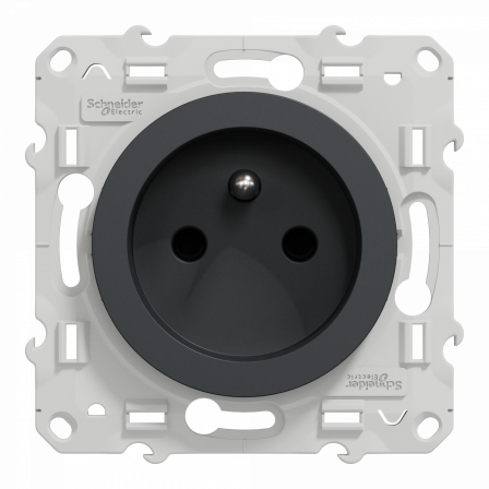 Odace - prise de courant 2P+T - anth. - à vis - 4 connexions rapides par pôle