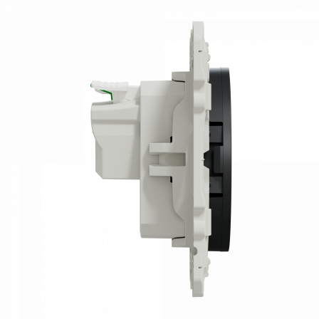 Odace - prise de courant 2P+T - anthracite - à vis - connexion rapide