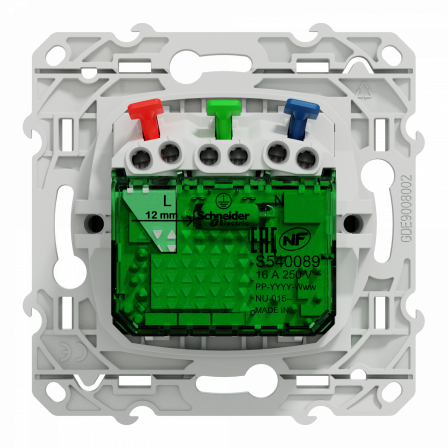 Odace - Prise affleurante + usb C10.5W - anthracite